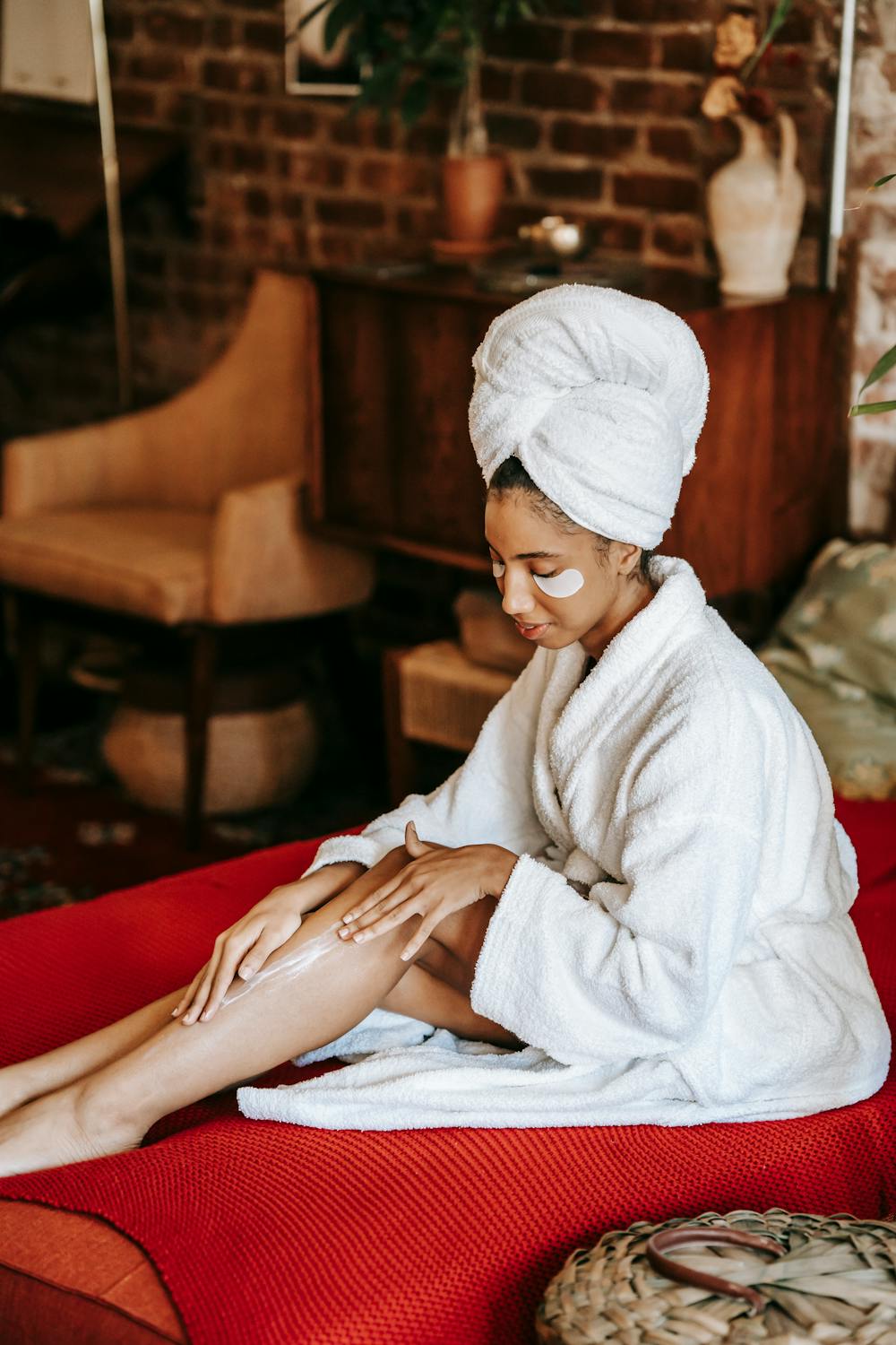 A guest relaxing at Relax Massage Riyadh