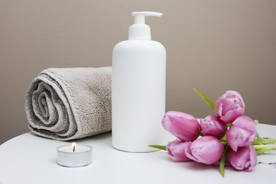 Fresh towels and spa products